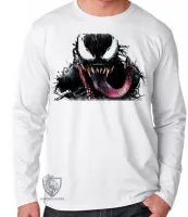 Camiseta manga longa Infantil ou Adulto venom homem aranha marvel spider man vilão - Foto 3