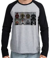 Camiseta manga longa Infantil ou Adulto vilão anos 80 preso jason chuck Freddy Krueger Massacre da Serra Elétrica Halloween hugo strange monstro lagoa negra - Foto 2