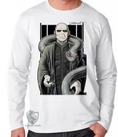 Camiseta manga longa Infantil ou Adulto Voldemort vilão harry potter bruxo - Foto 3