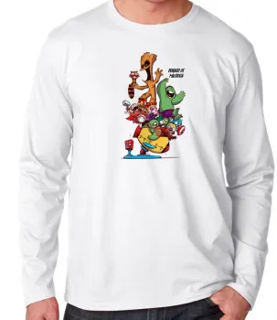 Camiseta manga longa Infantil ou Adulto Buraco de Minhoca vingadores super heróis - Foto 2