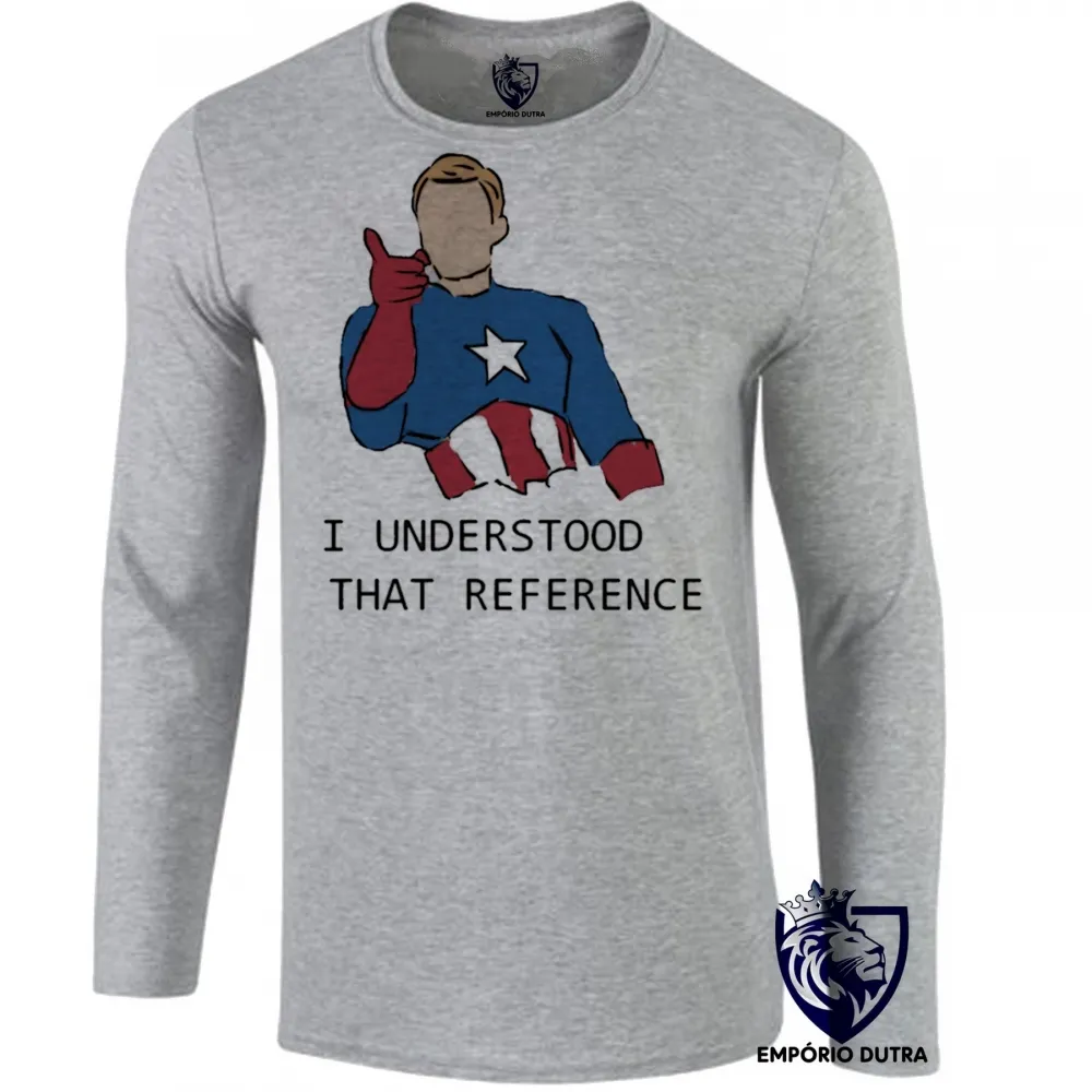 Camiseta manga longa Infantil ou Adulto Capitão América understood vingadores Imagem