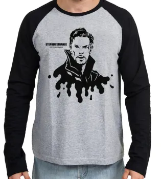 Camiseta manga longa Infantil ou Adulto Dr Estranho Vingadores avengers - Foto 2