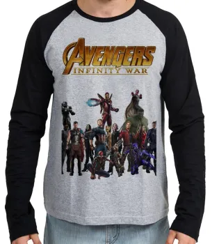 Camiseta manga longa Infantil ou Adulto guerra infinita vingadores avengers - Foto 2