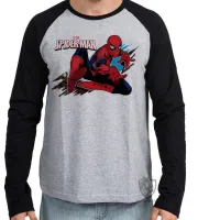 Camiseta manga longa Infantil ou Adulto Homem Aranha mãos spider man - Foto 2