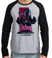 Camiseta manga longa Infantil ou Adulto homem aranha negro venom marvel vilão - Foto 2
