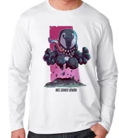 Camiseta manga longa Infantil ou Adulto homem aranha negro venom marvel vilão - Foto 3