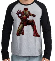 Camiseta manga longa Infantil ou Adulto homem de ferro iron man marvel - Foto 2