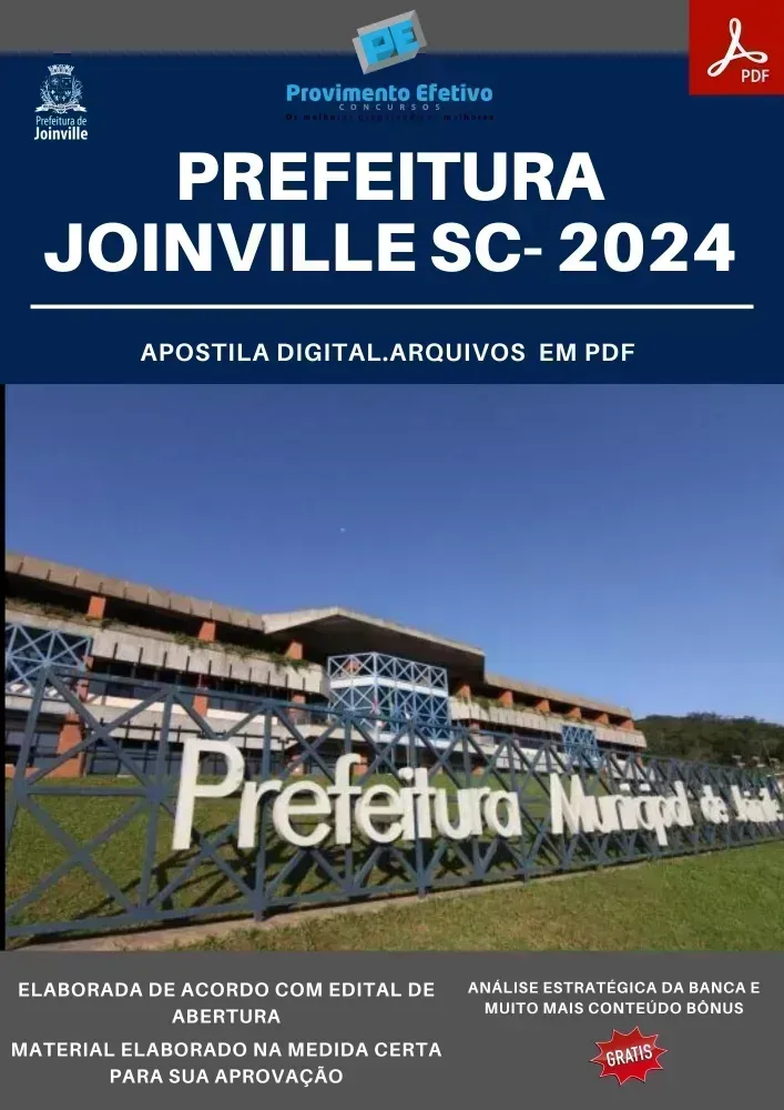 Apostila Prefeitura Joinville SC Engenheiro Civil  2024