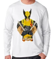 Camiseta manga longa Infantil ou Adulto Logan Wolverine x men - Foto 3