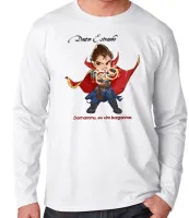 Camiseta manga longa Infantil ou Adulto Doutor Estranho super herói marvel - Foto 3