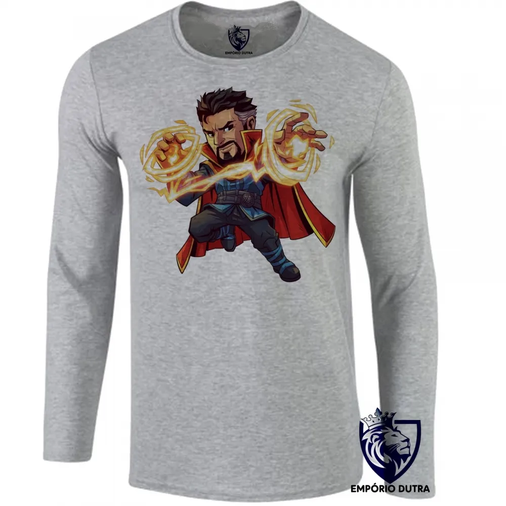 Camiseta manga longa Infantil ou Adulto dr estranho vingadores avengers