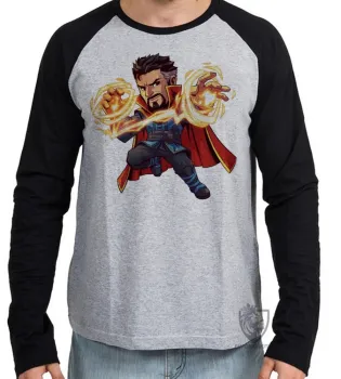 Camiseta manga longa Infantil ou Adulto dr estranho vingadores avengers - Foto 2