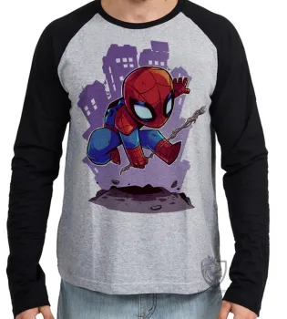 Camiseta manga longa Infantil ou Adulto HOMEM ARANHA spiderman - Foto 2