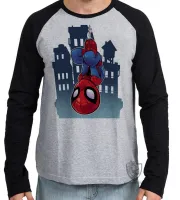 Camiseta manga longa Infantil ou Adulto HOMEM ARANHA vingadores - Foto 2