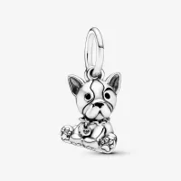 Berloque pendente french bulldog baby - Prata 925