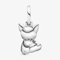 Berloque pendente french bulldog baby - Prata 925 - Foto 2