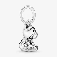 Berloque pendente french bulldog baby - Prata 925 - Foto 3