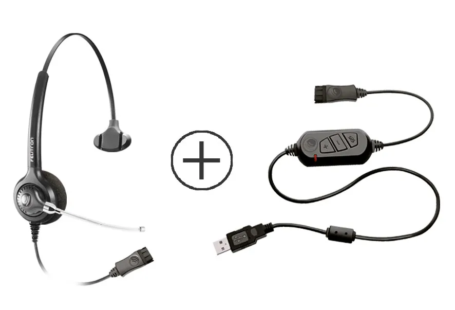 KIT Headset - Epko Voice Guide QD + Interface USB Imagem