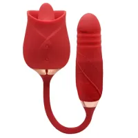 Vibrador Duplo Oral Língua e Ponto-G Vai e Vem 10 Vibrações USB - VB124 - Foto 3