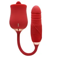 Vibrador Duplo Oral Língua e Ponto-G Vai e Vem 10 Vibrações USB - VB124 - Foto 4