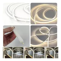 Perfil Flex Silicone Sobrepor Flexivel 20x10mm - mangueira para fita de led  - o metro - Foto 5