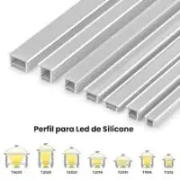 Perfil Flex Silicone Sobrepor Flexivel 20x10mm - mangueira para fita de led  - o metro - Foto 20