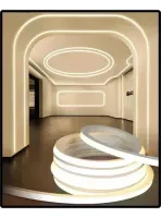 Perfil Flex Silicone Sobrepor Flexivel 100x30mm - mangueira para fita de led  - o metro - Foto 14