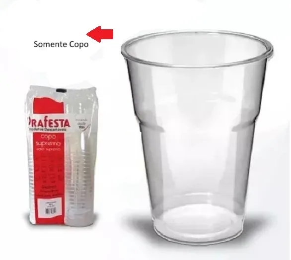 Copo Plástico 200ml Supremo Prafesta C/50