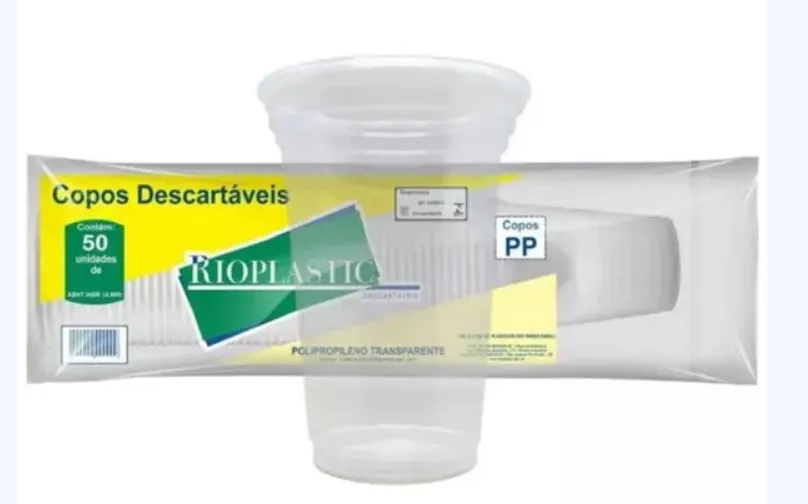 Copo Plástico 770ml PP Cristal Rioplastic C/1000