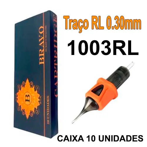 Cartucho BRAVO 0.30mm 1003RL Traço - CAIXA 10 UNIDADES