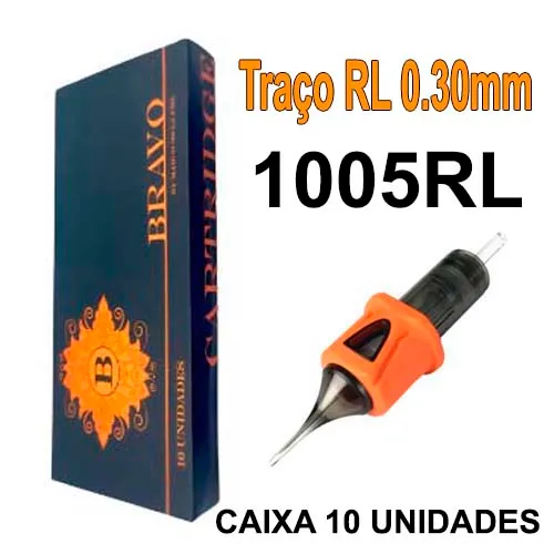 Cartucho BRAVO 0.30mm 1005RL Traço - CAIXA 10 UNIDADES Imagem