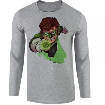 Camiseta manga longa Infantil ou Adulto lanterna verde liga justiça