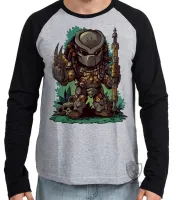 Camiseta manga longa Infantil ou Adulto PREDADOR alien et extraterrestre - Foto 2