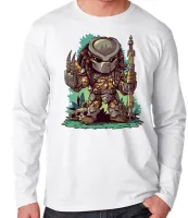 Camiseta manga longa Infantil ou Adulto PREDADOR alien et extraterrestre - Foto 3
