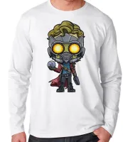 Camiseta manga longa Infantil ou Adulto senhor das estrelas peter quil marvel - Foto 3