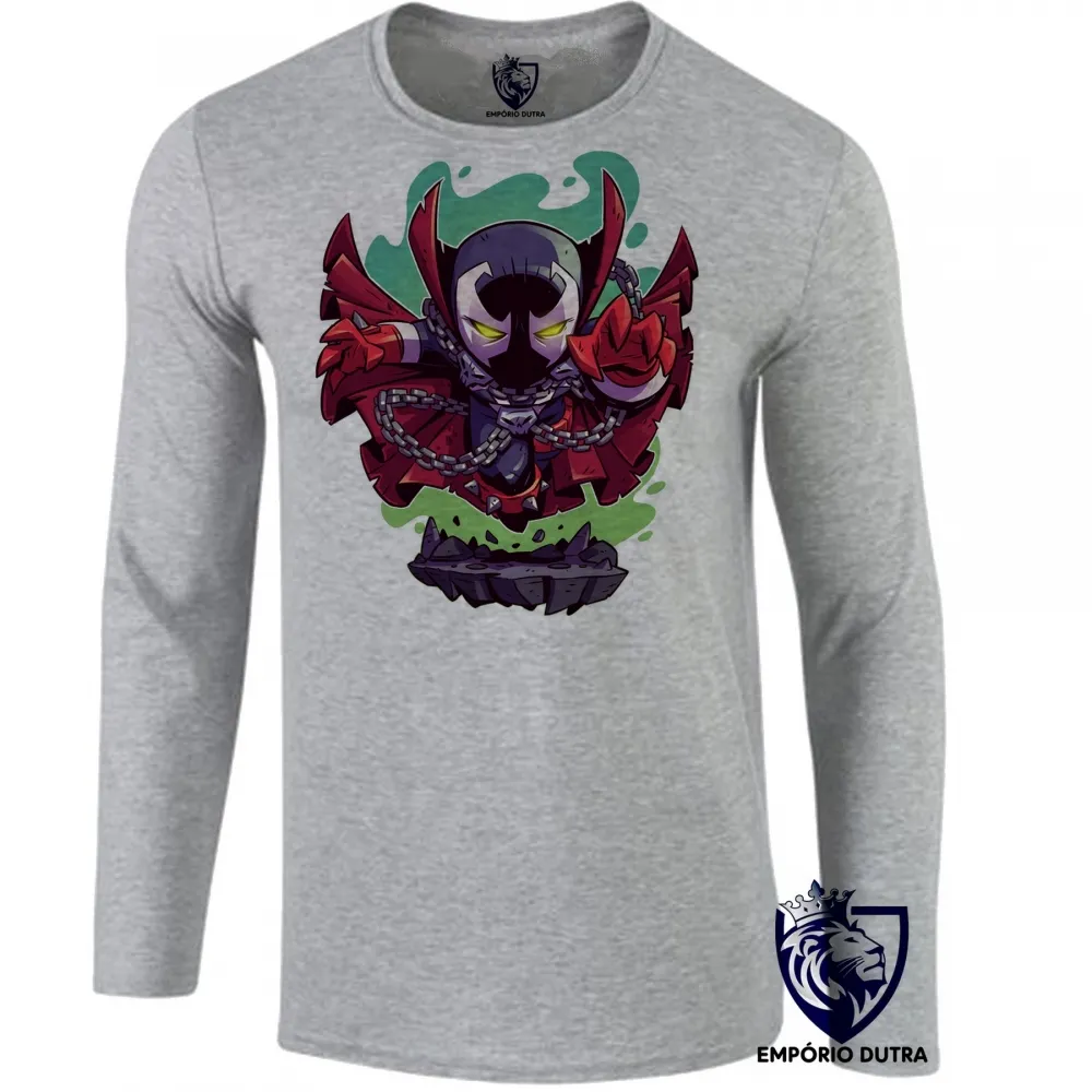 Camiseta manga longa Infantil ou Adulto SPAWN soldado do inferno herói Imagem