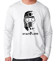 Camiseta manga longa Infantil ou Adulto Senhor das estrelas máscara pete quill - Foto 3