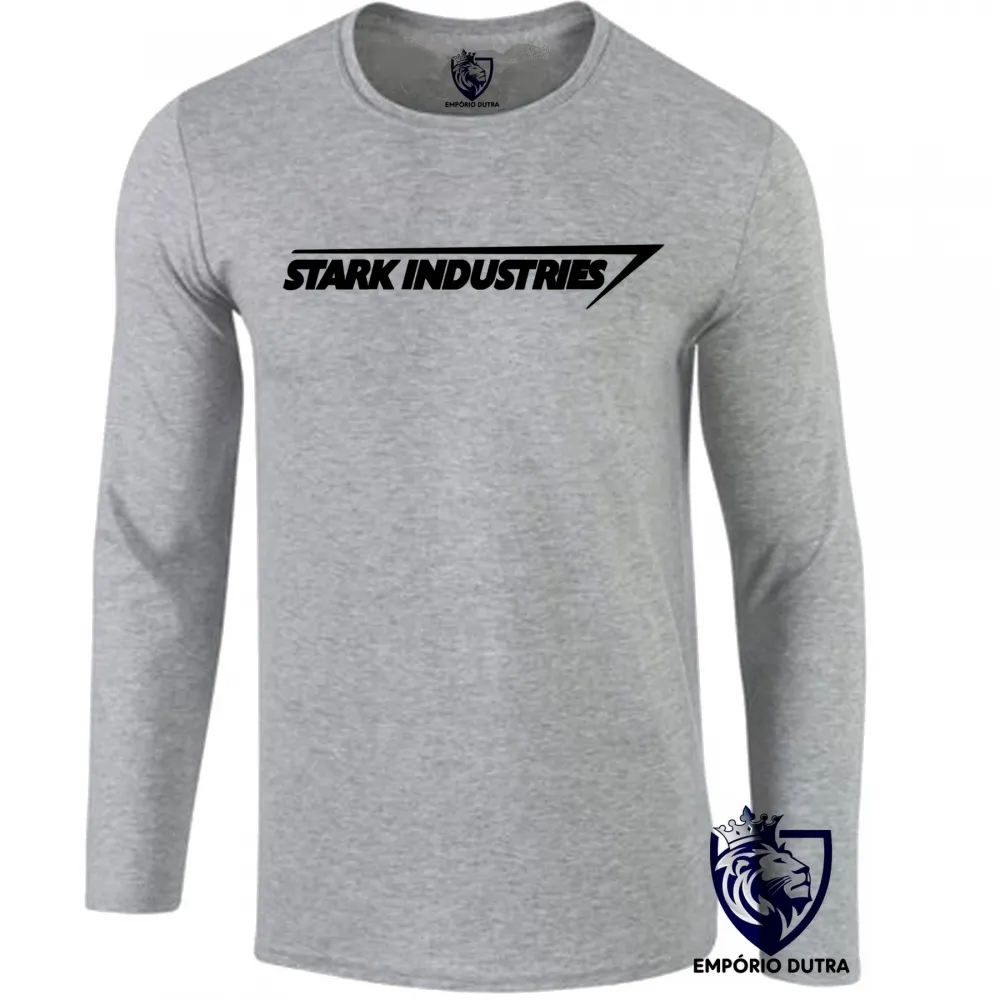 Camiseta manga longa Infantil ou Adulto Stark Industries Homem ferro Imagem