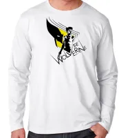 Camiseta manga longa Infantil ou Adulto The Wolverine logan marvel x men herói - Foto 3