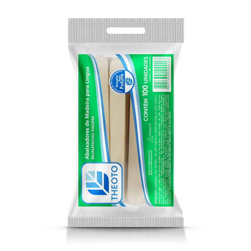 Palito Abaixador de Língua Theoto C/100
