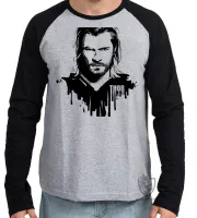 Camiseta manga longa Infantil ou Adulto Thor Vingadores avengers super herói - Foto 2