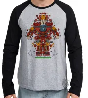 Camiseta manga longa Infantil ou Adulto Tony stark peças homem ferro iron man - Foto 2