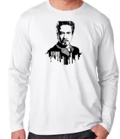 Camiseta manga longa Infantil ou Adulto homem ferro Tony Stark Vingadores - Foto 3