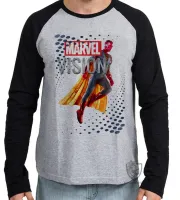 Camiseta manga longa Infantil ou Adulto Vision Marvel perfil visão vingadores - Foto 2