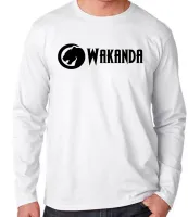 Camiseta manga longa Infantil ou Adulto wakanda pantera negra black panther - Foto 3