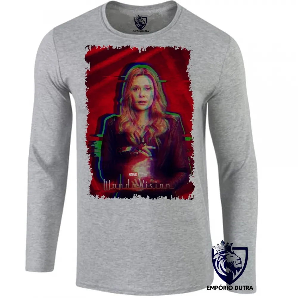 Camiseta manga longa Infantil ou Adulto wanda vingadores Feiticeira Escarlate Imagem