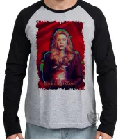 Camiseta manga longa Infantil ou Adulto wanda vingadores Feiticeira Escarlate - Foto 2