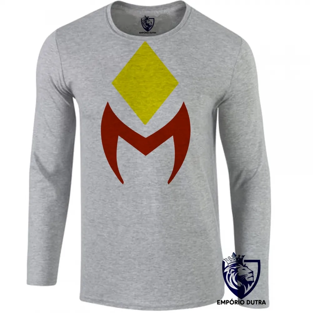 Camiseta manga longa Infantil ou Adulto Wanda Vision símbolo Feiticeira Escarlate Imagem