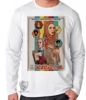 Camiseta manga longa Infantil ou Adulto WandaVision papel Feiticeira Escarlate - Foto 3