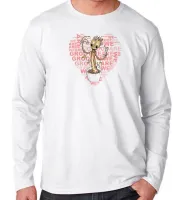 Camiseta manga longa Infantil ou Adulto We are Groot marvel coração guardioões - Foto 3